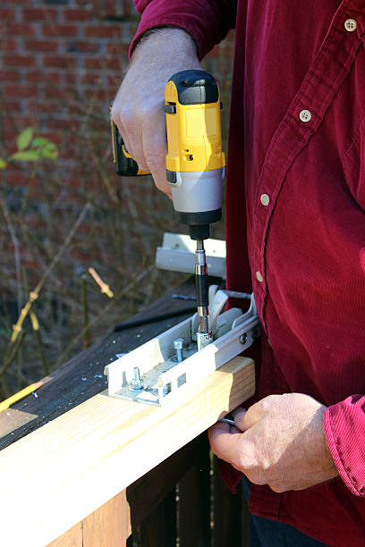 istock Tightening Bolts with a Drill 530829857