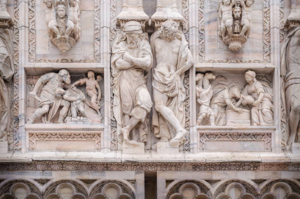 istock Italy, Milan Duomo cathedral wall details. 530831948
