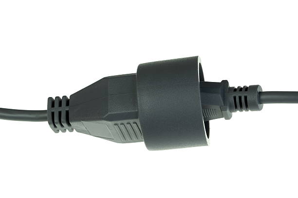 istock Power Extension Cable Isolated On White Background 530834430