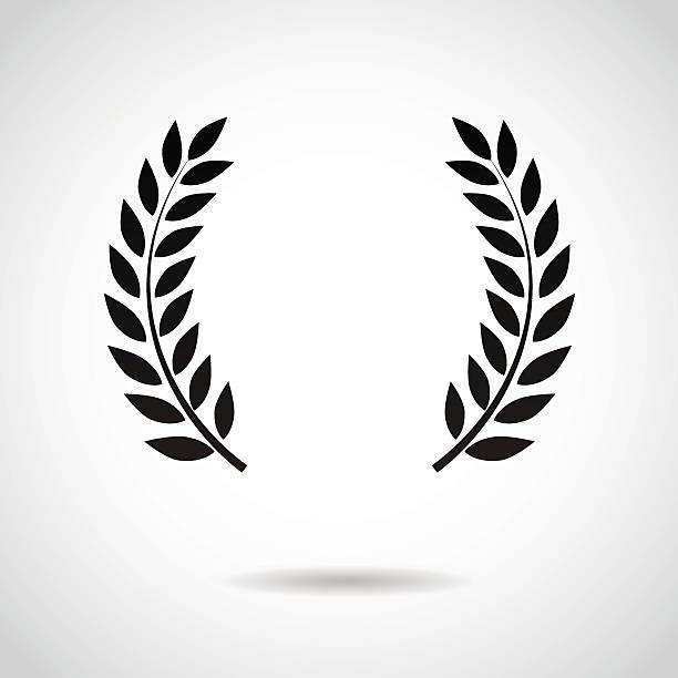Laurel icon isolated on white background. Vector illustration. cityscape borders stock illustrations
