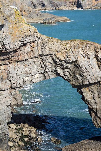 The Green Bridge of Wales stock photo