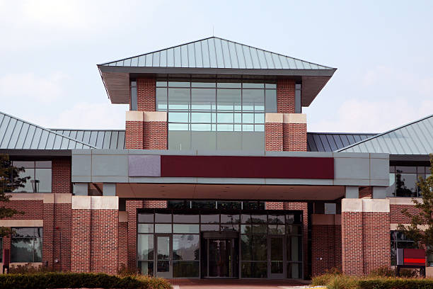istock Entrance to a modern office or medical building 530839805