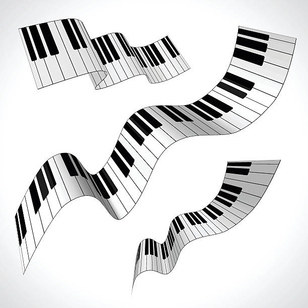 Piano keys Piano keys  electric organ stock illustrations