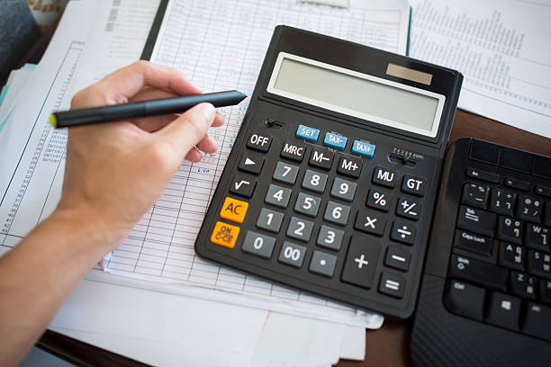 istock Stock market graph and office work 530841829