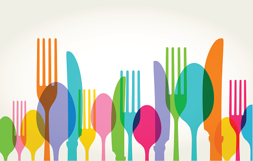 Eating Utensils in transparent silhouette style. Best in GRB, eps 10 file with CS3 and CS5 in zip.