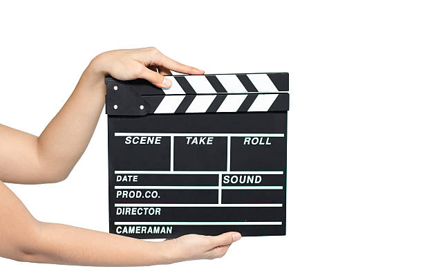 istock Woman hand take aclipboard studio on white background 530850635