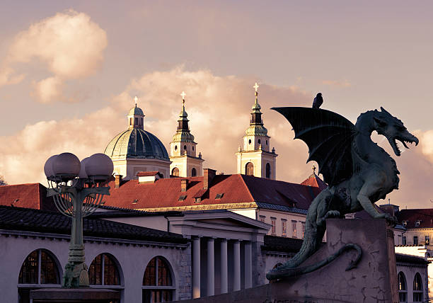 istock Bronze dragon, Dragon Bridge, Ljubljana 530851217