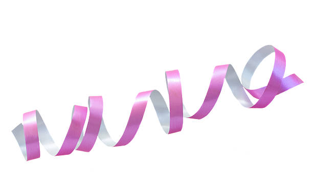 istock Pink curling stream paper 530851667