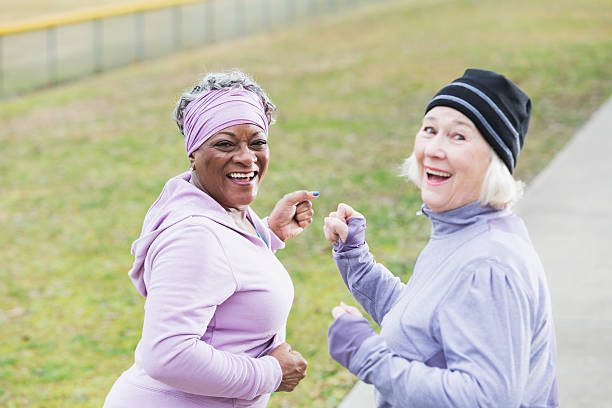 istock Senior women exercising, looking over shoulder 530852147