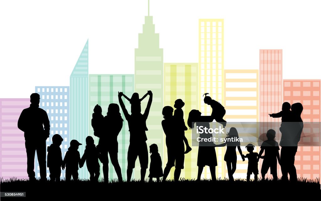 Family silhouettes Child stock vector
