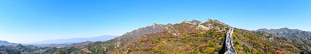 Great Wall at Badaling. People are climbing the Great Wall. Located in Beijing, China.