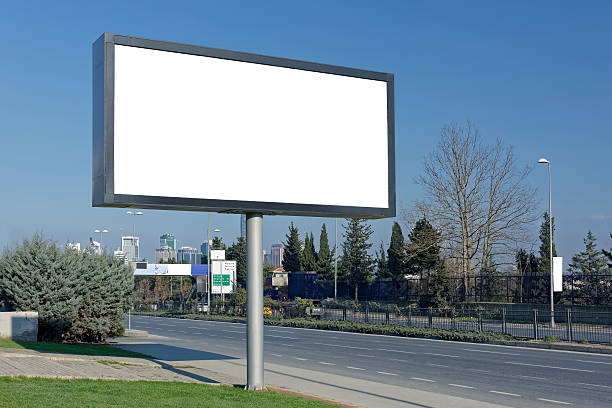 Blank billboard on street Blank billboard on street, Istanbul, TURKEY billboard posting stock pictures, royalty-free photos & images