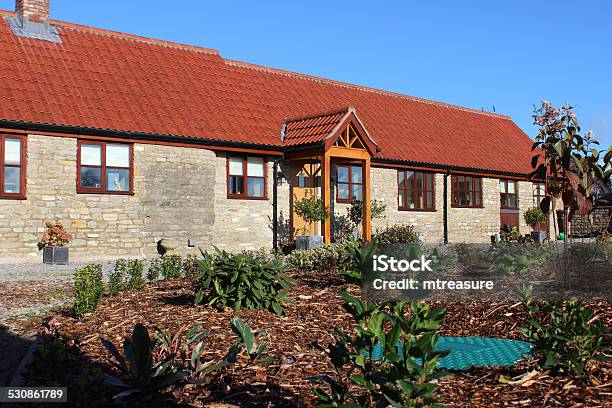 Old Barn Conversion House Bungalow Converted Stables Outbuilding Hidden Oiltank Stock Photo - Download Image Now