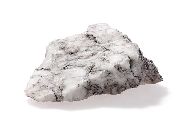 Stone gray on white Gray black one marble stone. Isolated on a white background. natural granite rough stone stock pictures, royalty-free photos & images