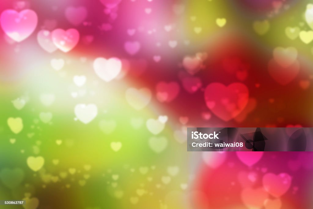 Heart shaped bokeh background 2015 Stock Photo