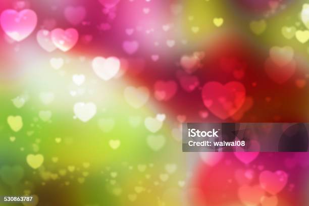 Heart Shaped Bokeh Background Stock Photo - Download Image Now - 2015, Abstract, Backgrounds