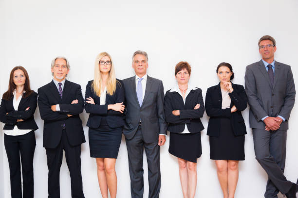 portrait of business group on white background