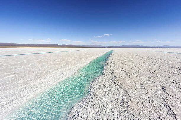 istock Water pool on Salinas Grandes Jujuy, Argentina. 530864289