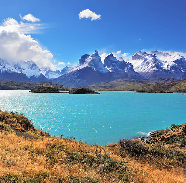 istock Majestic rocks Los Kuernos are covered with glaciers 530864627