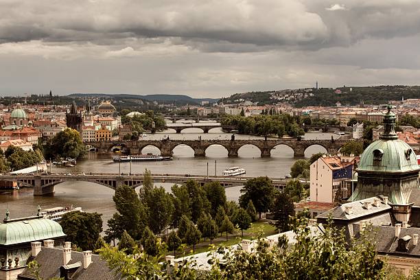 istock Vltava and bridges in Prague, Czech Republic 530864729