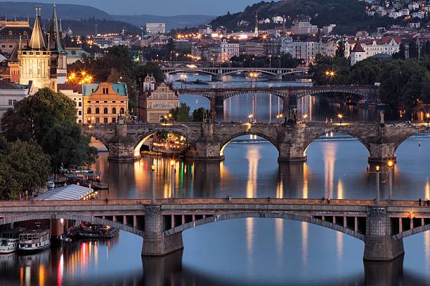 istock Vltava and bridges in Prague, Czech Republic 530865491
