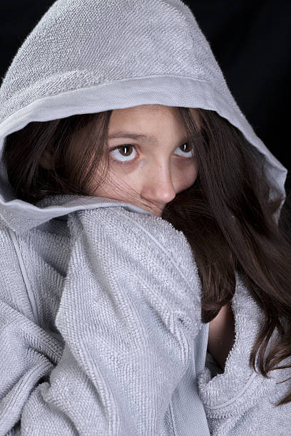istock Girl in bath robe 530865547