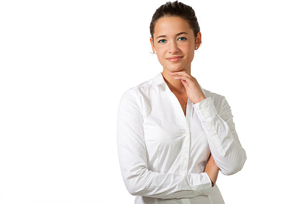 istock young woman isolated on white background 530866695