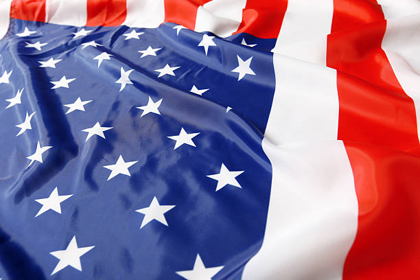istock Closeup of American flag 530870681