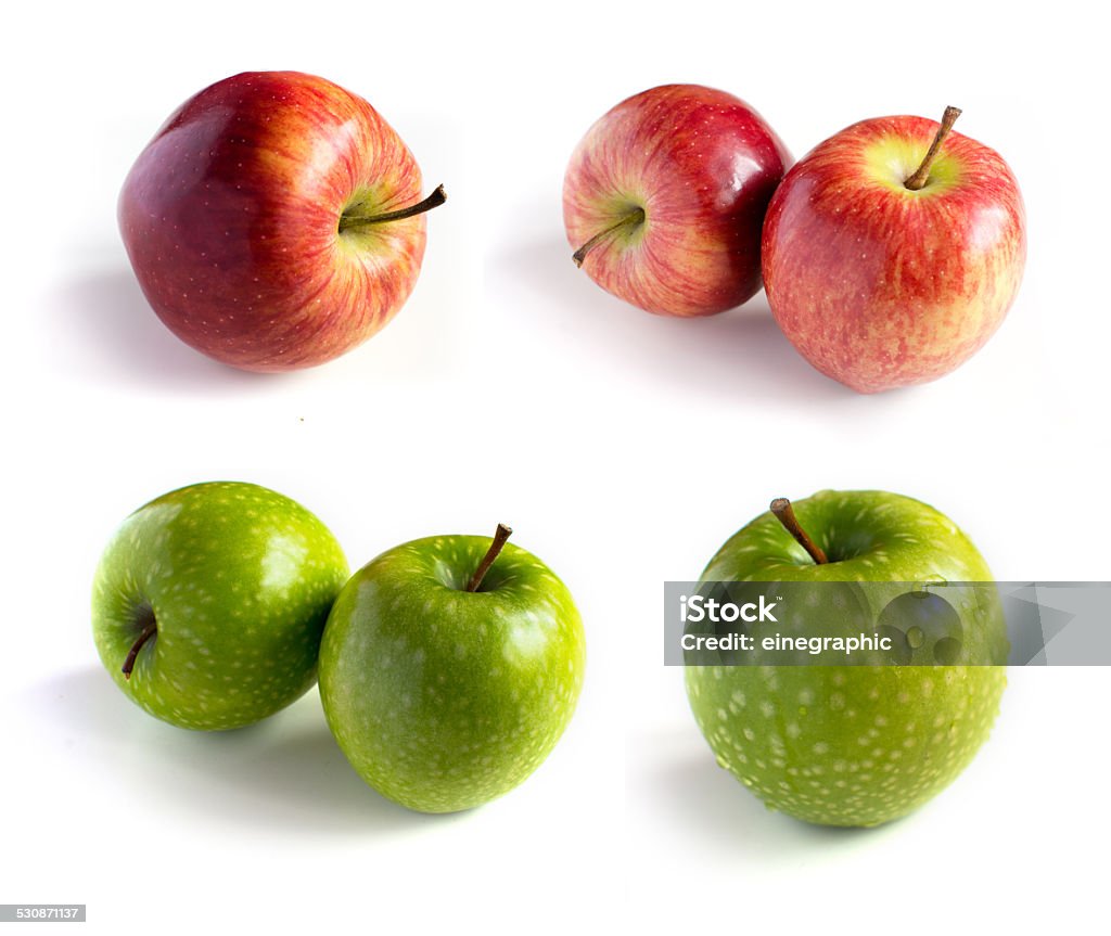 Fresh apple set Apple - Fruit Stock Photo
