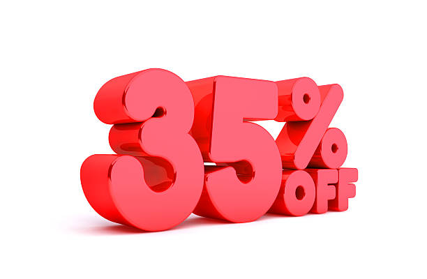 istock 35% Off 3D Render Red Word Isolated in White Background 530871943