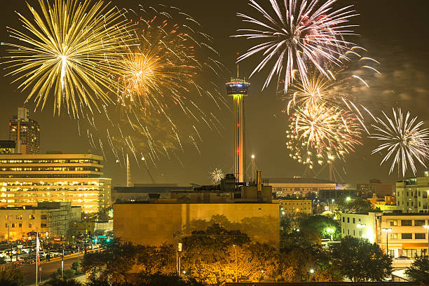 istock Series of fireworks in San Antonio for 2015 530872201