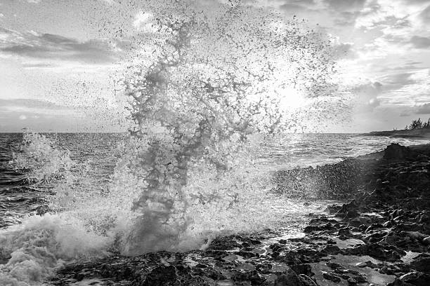 istock Grand Cayman Blow Hole Sunlit Spray 530872415