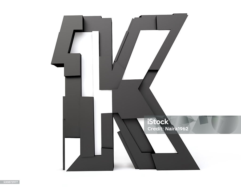 Black And White Letter K Stock Photo - Download Image Now ...