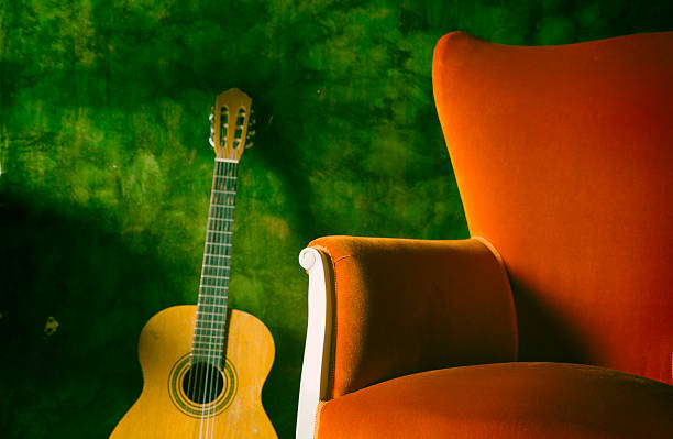 istock Acoustic guitar with seat 530876295