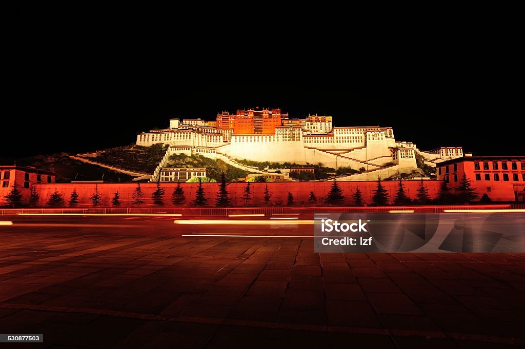 potala palace,tibet ,china night scene of potala palace,tibet ,china Ancient Stock Photo