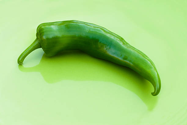 Freshly picked, raw Anaheim chili pepper
