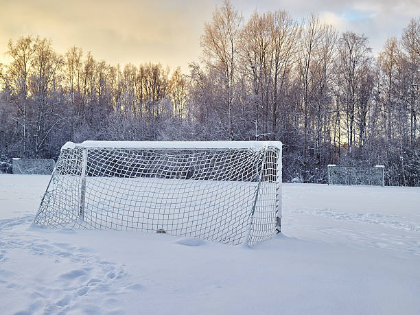 istock Snowy soccer field 530884409