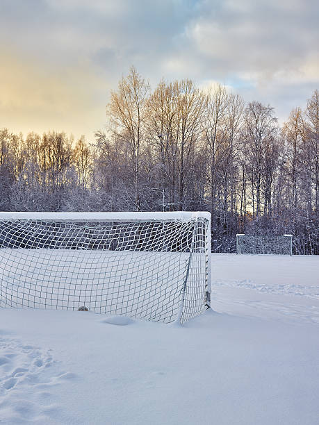 istock Snowy soccer field 530884425