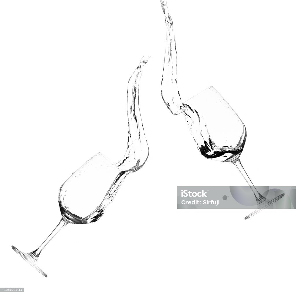 water splash water splash from wine glass Cold Drink Stock Photo