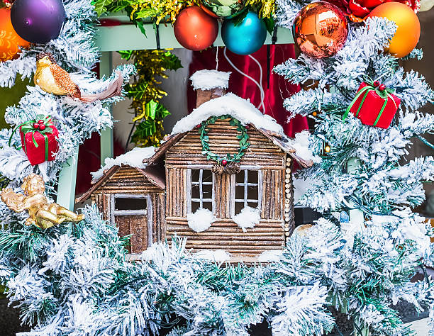 istock Happy New Year and Christmas tree decoration 530889029