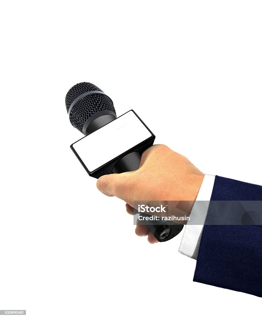 Hidden Interview Mic Hand Holding Microphone For Interview Stock Photo - Download Image Now ...