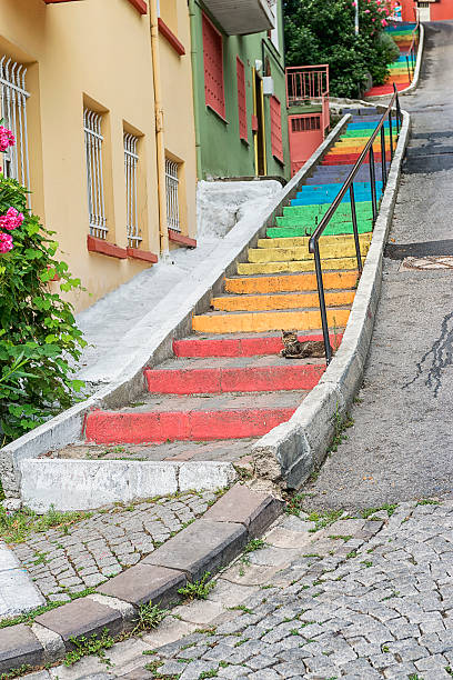 istock Colorful stairs in Istanbul 530890803