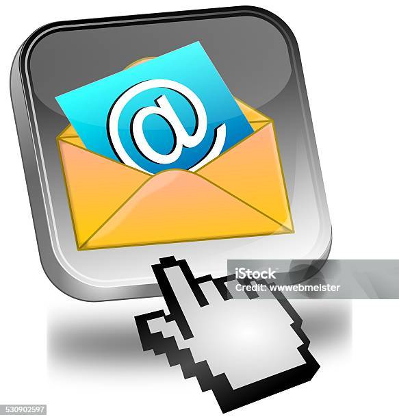 Email Mouse Icon Email Button With Cursor Stock Illustration - Download Image Now ...