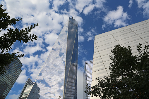 View at One World Trade Center building, New York City
