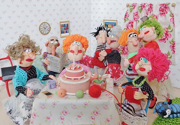 Cold porcelain clay sculpted puppets