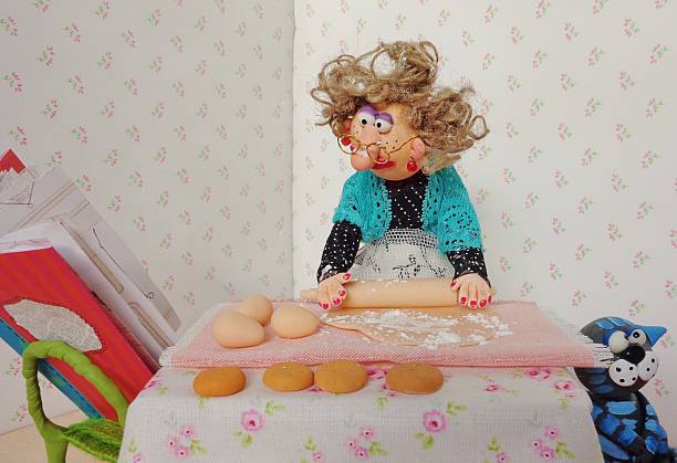 Cold porcelain clay sculpted puppet