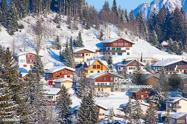 Winter In Alps Stock Photo - Download Image Now - Beauty In Nature, Blue, Cloud - Sky