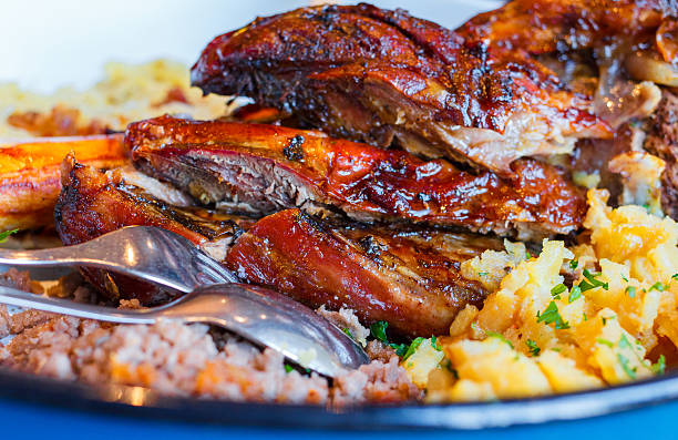 istock Roasted beef and side dish in pot with fork and spoon 530906887