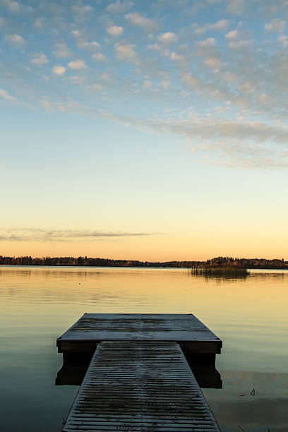 istock Beautiful lake in the sunset 530916237