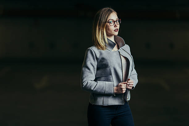 istock Young woman standing on the parking line 530917500